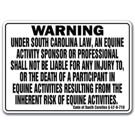 Signmission 14 in Height, 10 in Width, Plastic, 10" x 14", WS-South Carolina Equine WS-South Carolina Equine